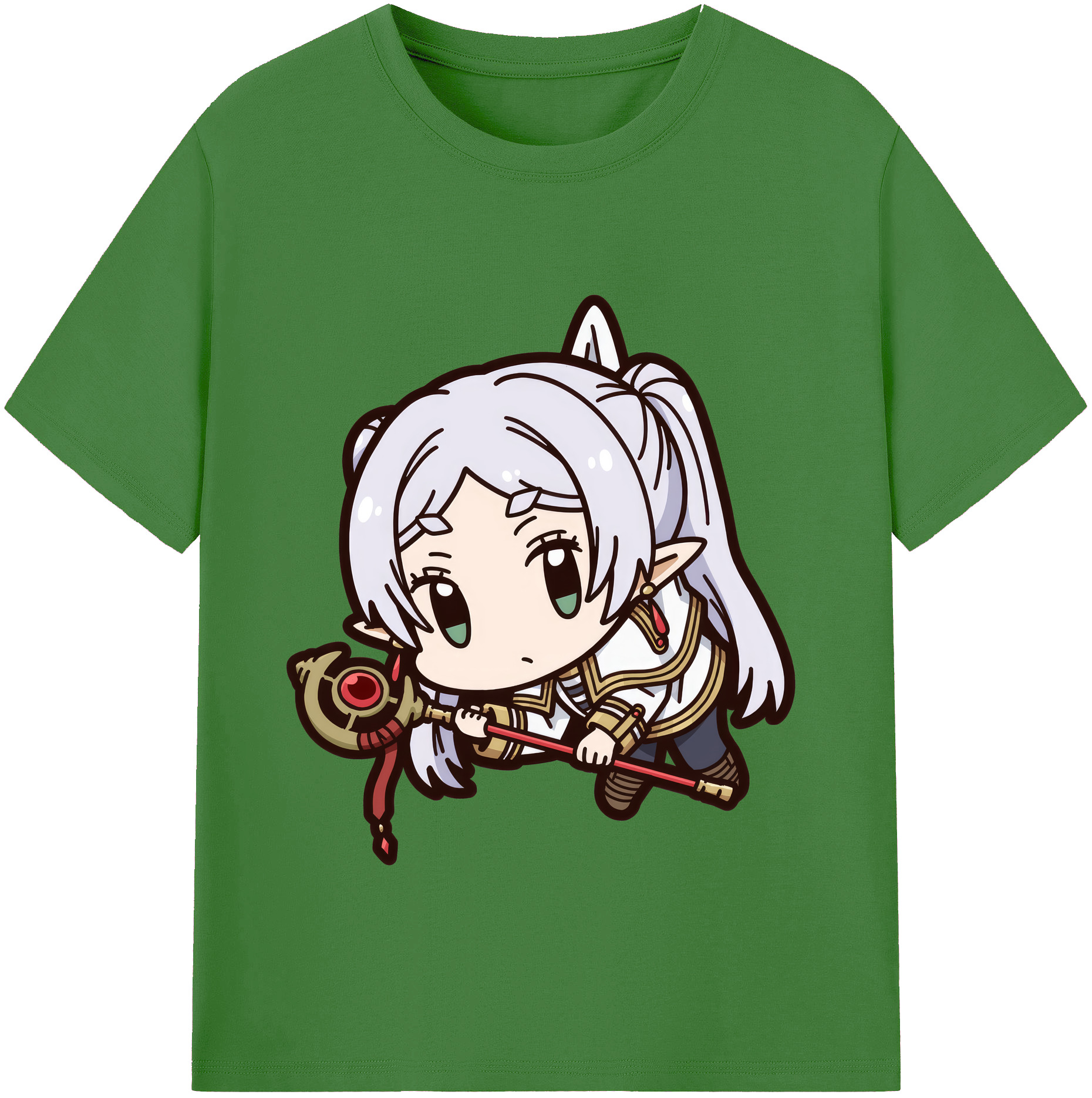 （画像用） 葬送のフリーレン Frieren レディースカジュアルプリントTシャツ（綿100％）